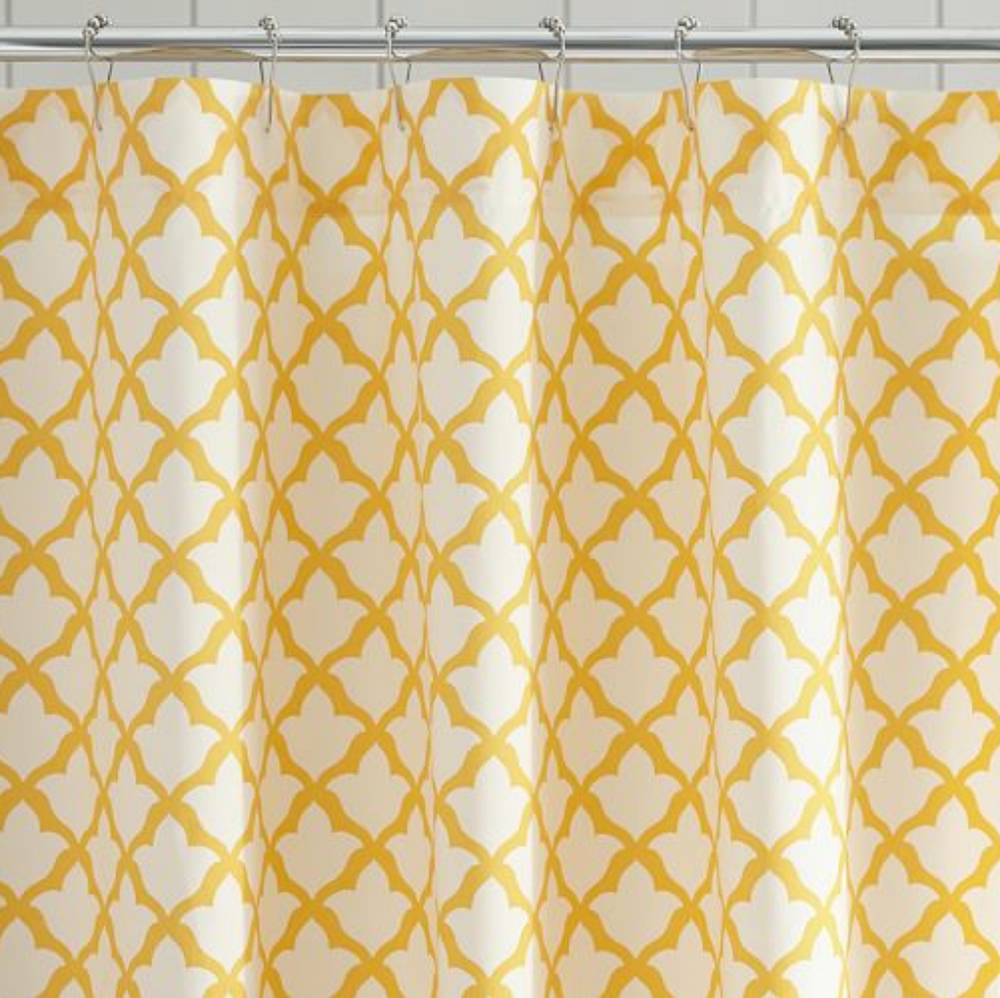 Pottery Barn Marlo organic cotton shower curtain